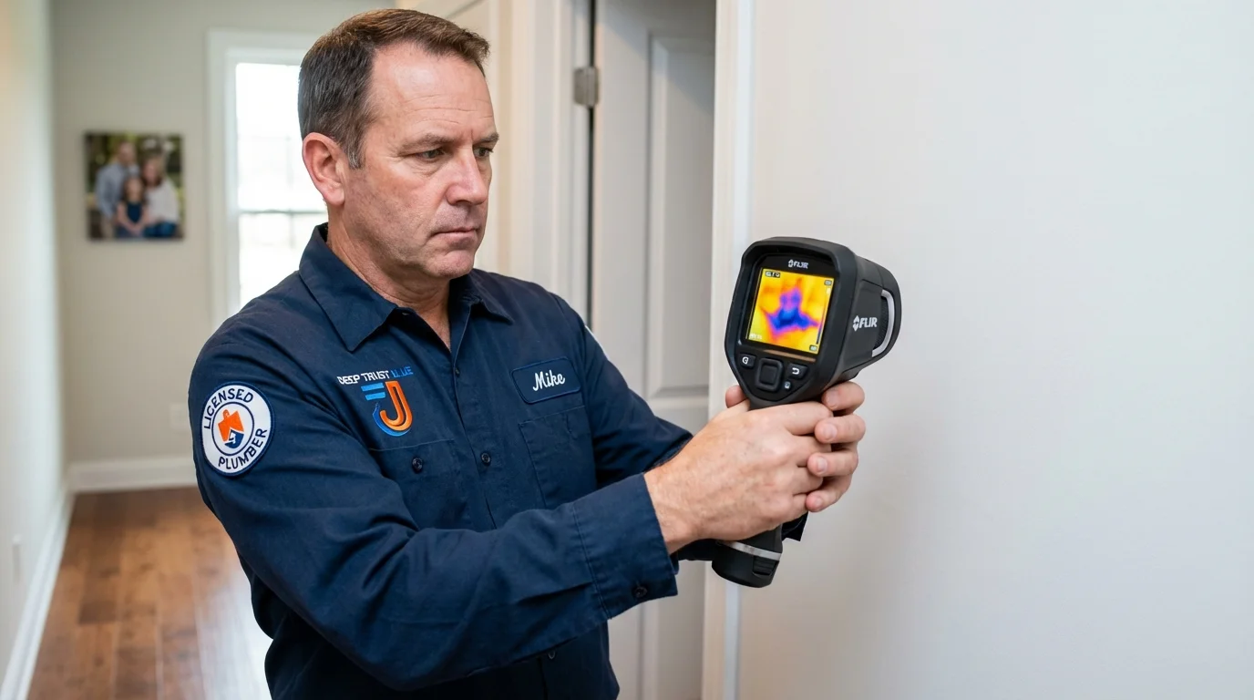 Thermal imaging leak detection by Johns Plumbing LLC in Wickliffe